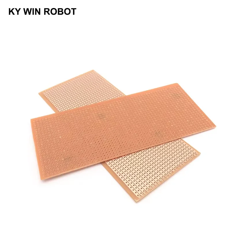 Placa de circuito de matriz de experimento Universal, prototipo de papel PCB de una sola fila, Agujero continuo de 65x145mm, DIY, 1 piezas, 6,5x14,5, 6,5x14,5 CM