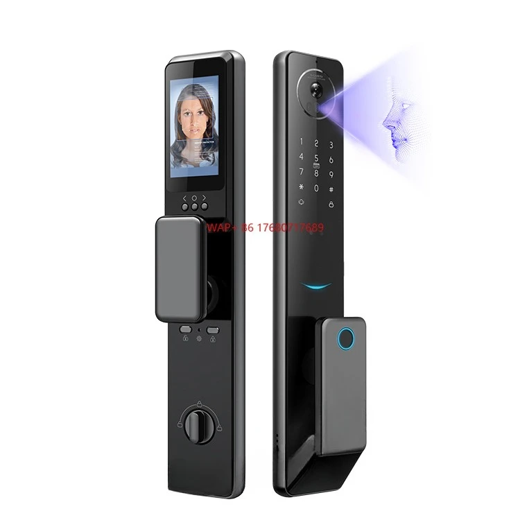 Security Residential Electronic Fingerprint Digital Password 3d Face Recognition Automatic Smart Door Lock