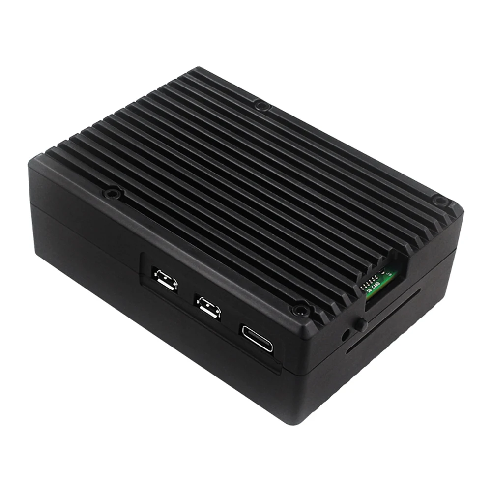 

Metal Case with Pi 5 Active Cooler Aluminum Alloy Case with Heatsink Fan Case Heatsink Cooler for Raspberry Pi 5
