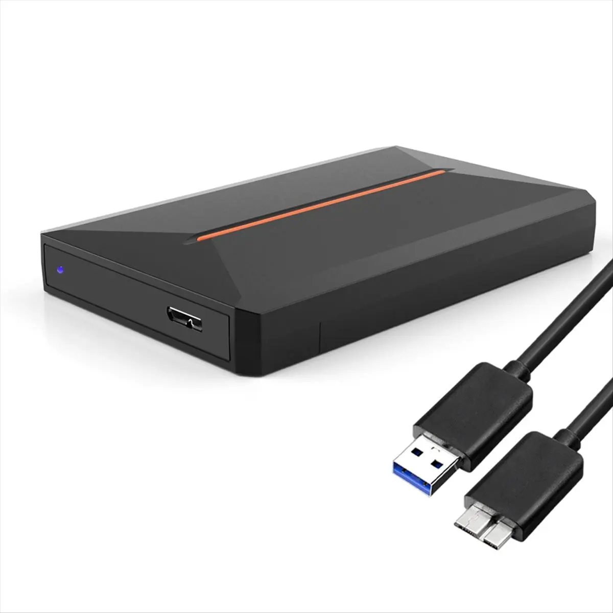 HDL Mobile Hard Disk Box USB3.0 SATA2.5 Inch Notebook Tape External External Hard Disk for Windows/Mas Os/Linux Black