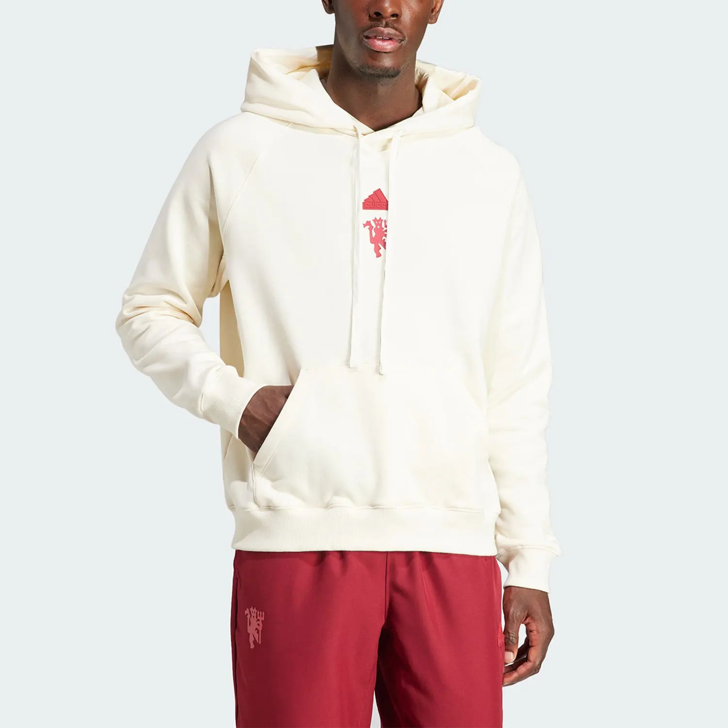 

Оригинальная мужская спортивная толстовка с капюшоном Adidas MUFC LS HD IA8545