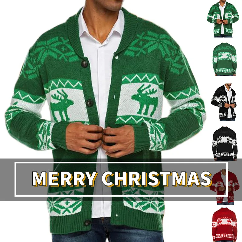 

Мужской вязаный свитер Cisas с пуговицами, повседневный, с длинным рукавом, прямого кроя, трикотаж, для молодежи, энергичный стиль