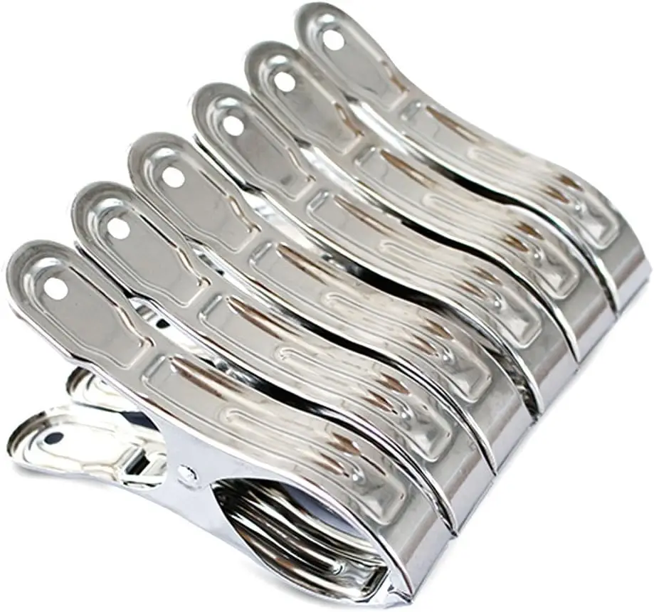 Große, robuste Metall-Wäscheklammern aus Edelstahl, große Strandklammern für Handtücher, Klemmen für Quilt und Outdoor-Lichtclips – Detail 4