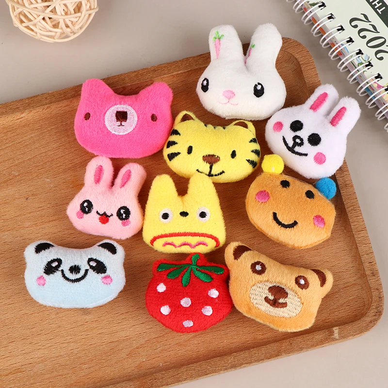 10Pcs Cartoon Plush Dolls Accessories Cute Animal Head Stuffed Toys Bag Shoes Socks Accessories Random Style Children Gift