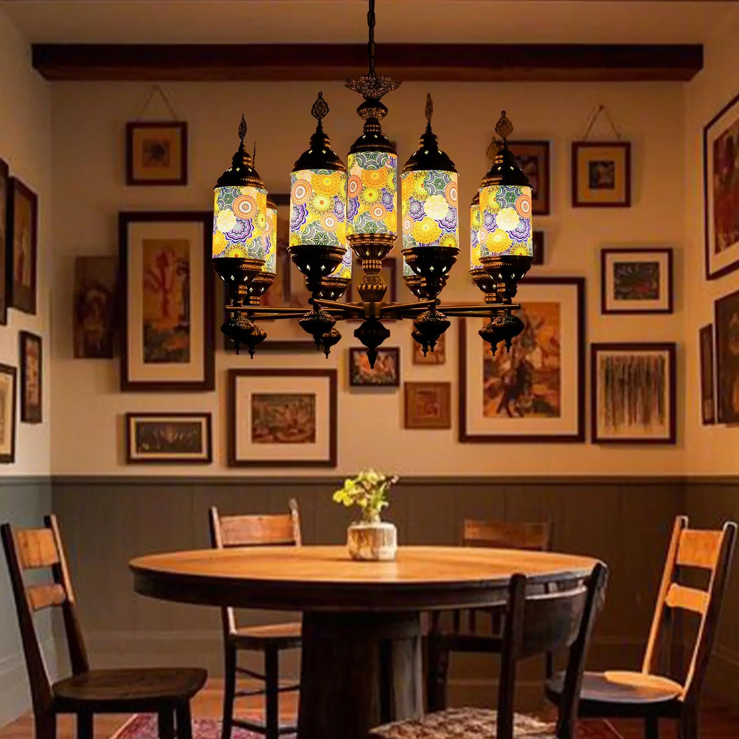 Middle East export restaurant chandelier living room B & B hotel decoration Turkish retro romantic exotic Xinjiang style light
