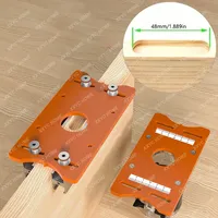 For 65mm Trimming Machine 2 In 1 Slotted Bracket Invisible Fasteners Wardrobe Cupboard Panel Punch Locator Aluminum with Scale