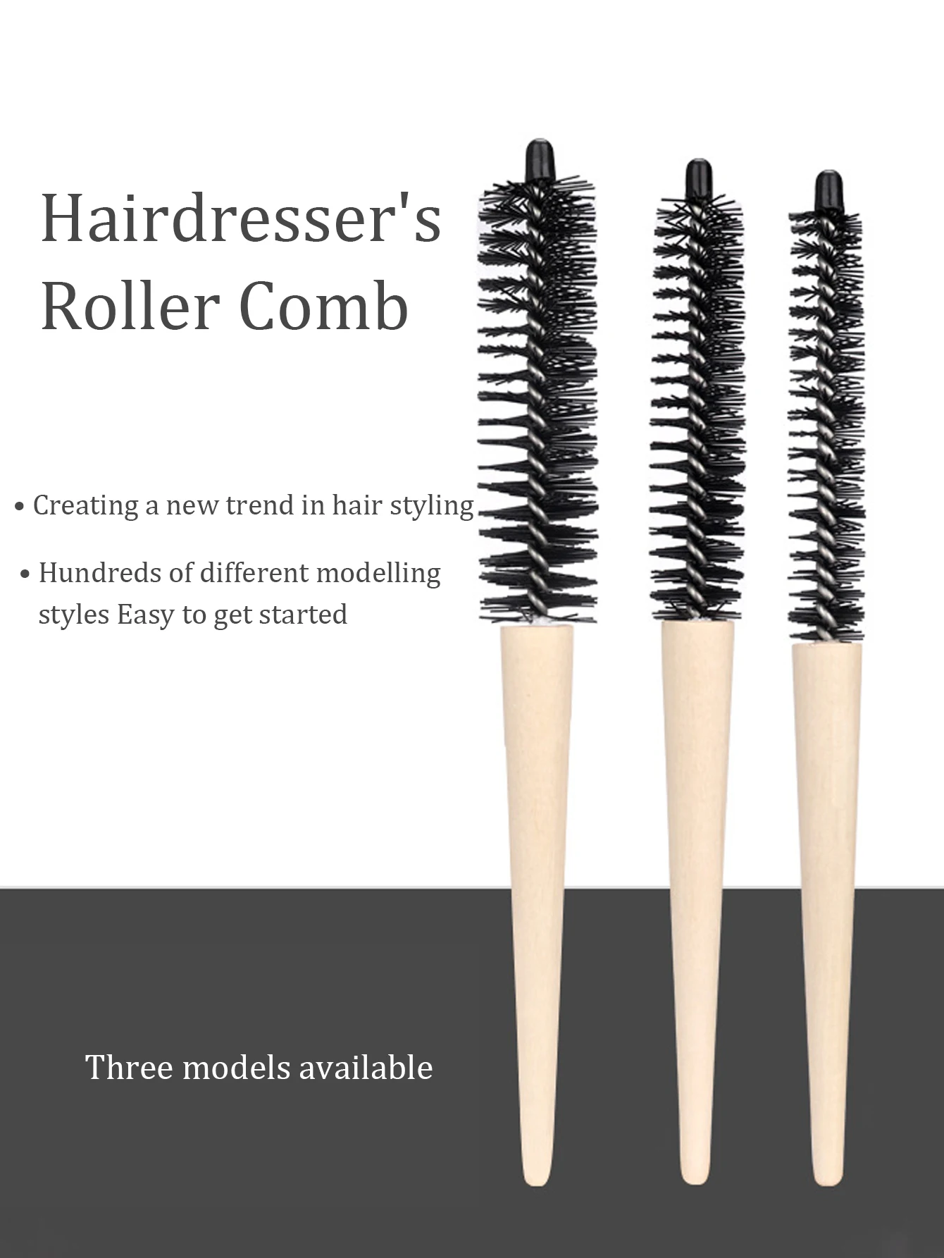 Round Brush Curly Hair Comb Straight Hair Wet Hair Comb Anti-Static Hot Air Comb Scalp Massager, Special for Real Hair Wigs