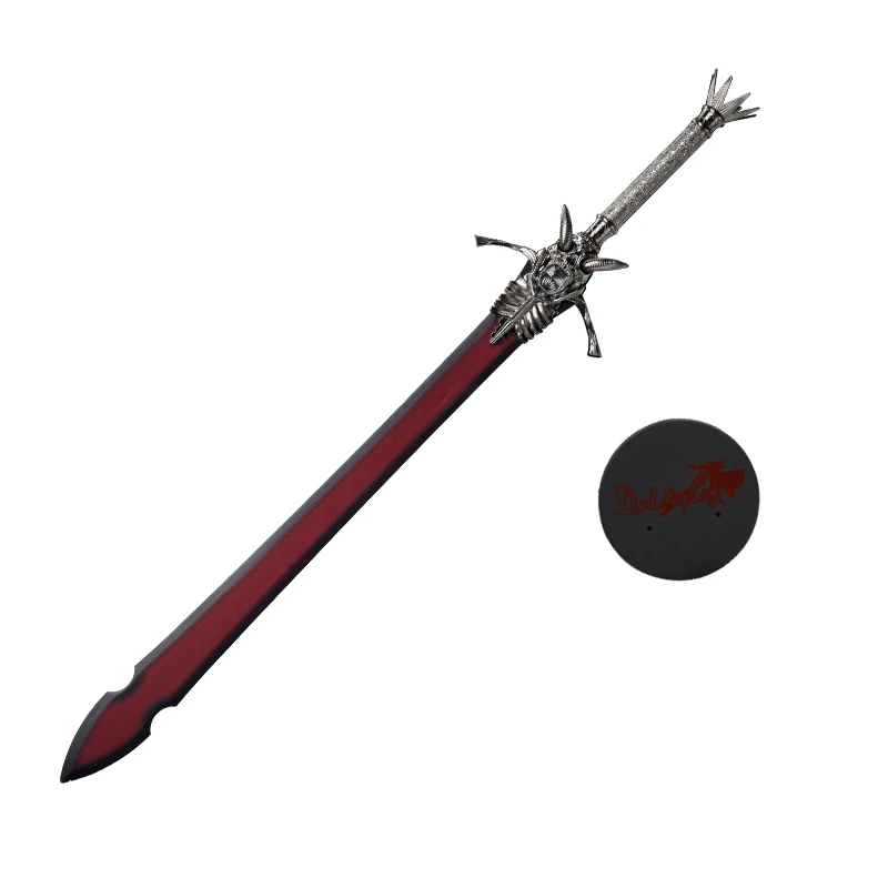 Devil May Cry The Rebellion Dante Steel Sword With Wall Hanging Stand, Cosplay Sword, Metal Sword, Decoration,Large Sword