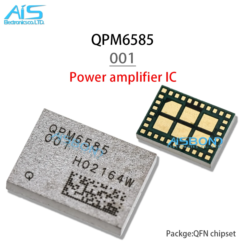 2 pçs/lote original novo qpm6585 001 amplificador de potência ic qpm 6585 módulo sinal chip pa ic lga40