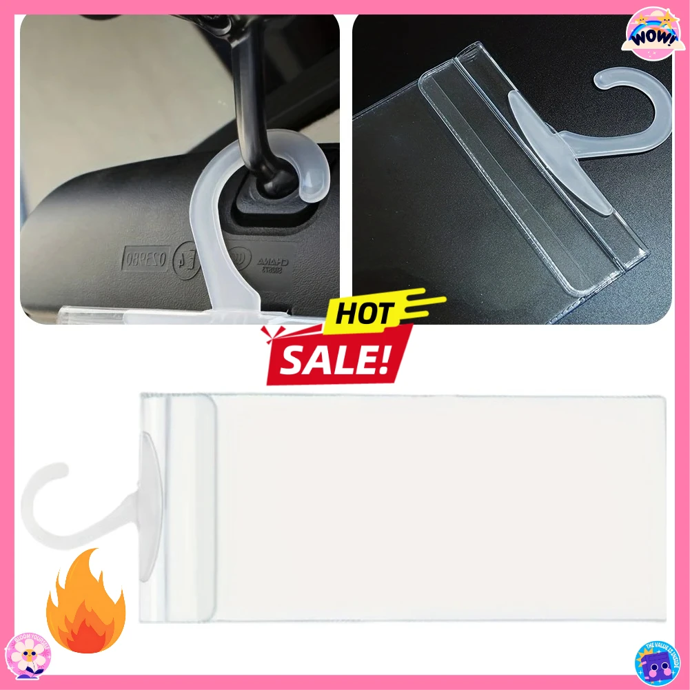 

1 пара сверхпрозрачных стойков для парковочных знаков из ПВХ с большим крючком, подходящим для автомобилей, грузовиков, внедорожников, водонепроницаемых и устойчивых к царапинам