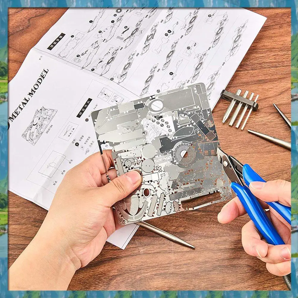 Fast Delivery- 10 Pcs Metal DIY Model Tool Sets Tab Edge Cylinder Cone Shape Bending Assist Tools For 3D Metal Jigsaw Puzzles As