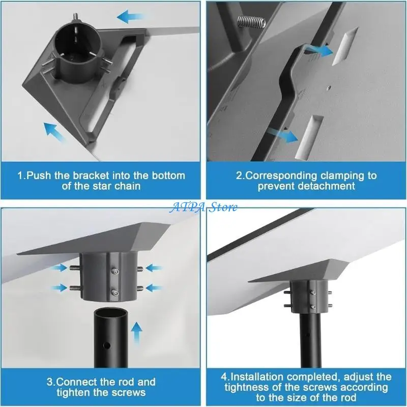 U13C متعدد الزوايا في الهواء الطلق جبل قوس حامل قابل للتعديل ل Gen 3 طبق الأقمار الصناعية سارية البولنديين هوائي تعزيز استقبال #3