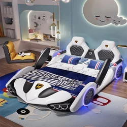 Il prodotto può essere personalizzato letto per bambini, cartone animato da ragazzo, auto sportiva per bambini, letto singolo, tornio per auto da ragazzo multifunzionale