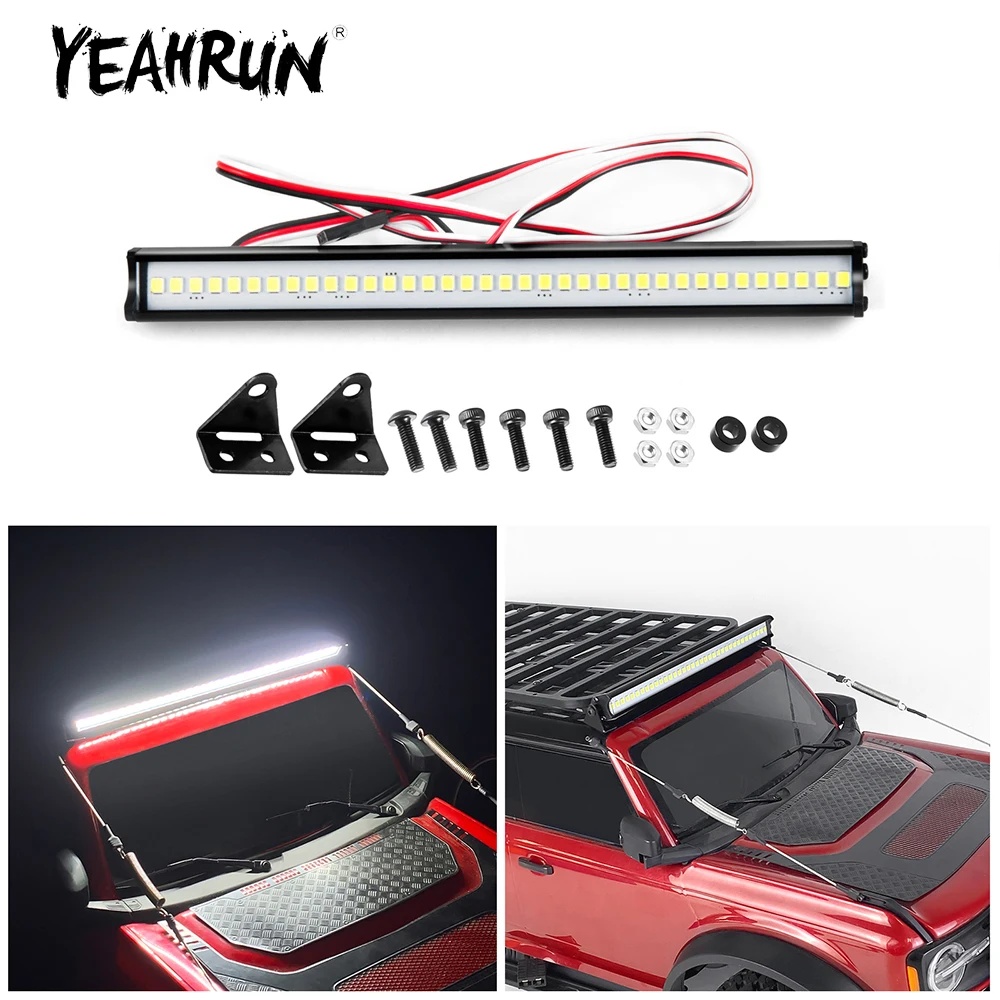 YEAHRUN 36 LED Lights Roof Lamp Bar for TRX4 TRX-4 Early Bronco 1/10 RC Crawler Car Model Upgrade Parts