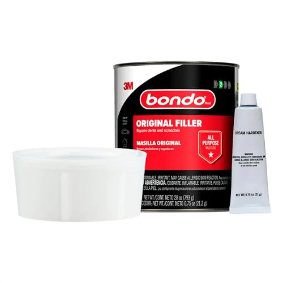 

Bondo Body Filler Original Formula for Fast Easy Repair and Restoration for Your Vehicle 00262 Filler 1.57 lb and Hardener 0.75