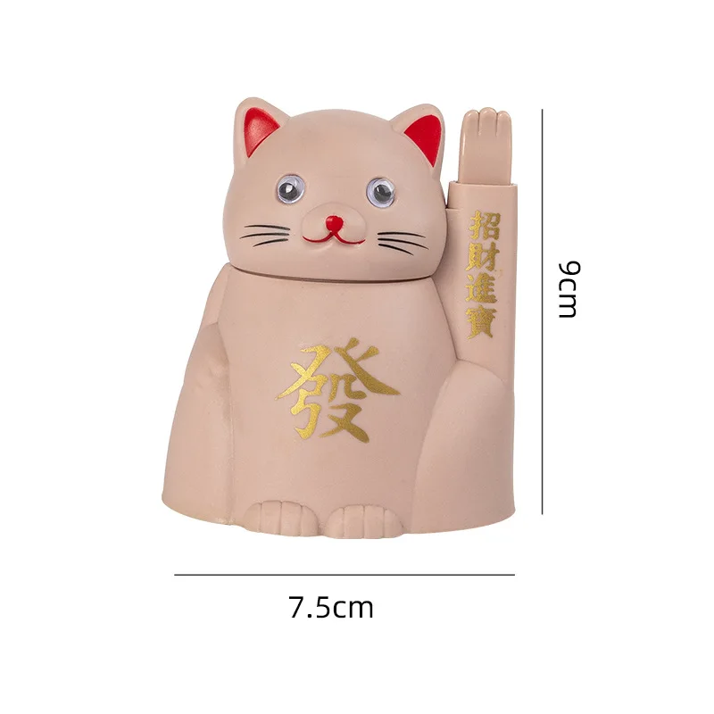 Cartoon Cute Fortune Cats Toothpick Box Home Living Room Table Ornaments Creative Press The Automatic Rise Toothpick Box