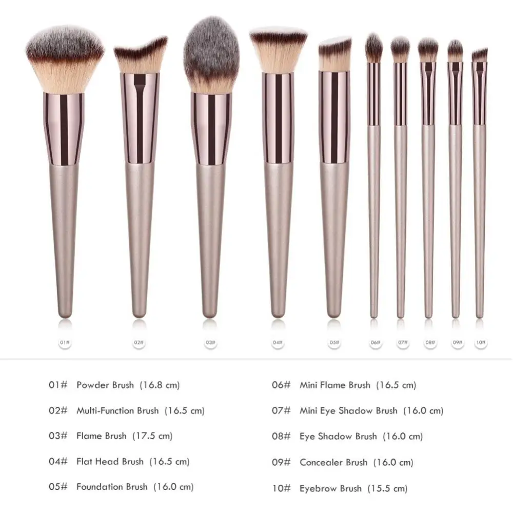 1 pz trucco Brushe Beauty Tool Champagne Gold Foundation Brush ombretto Eye Eyeliner Brush cosmetici strumenti spazzole