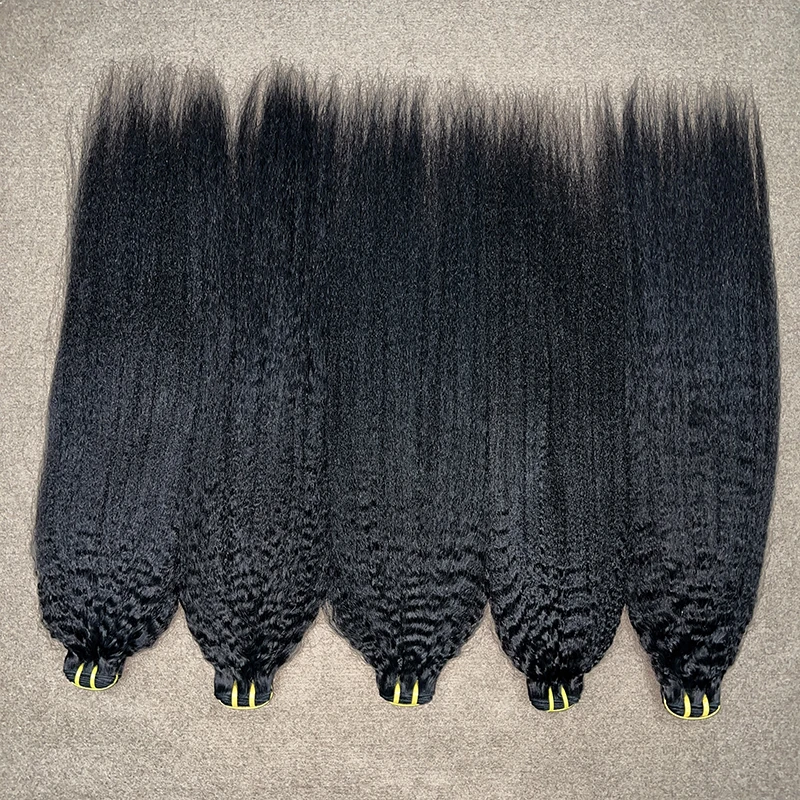 15A Volledige Kinky Straight Peruaanse Haar Weave Bundels 100% Ruwe Menselijk Haar Bundel Virgin Extensions Voor Vrouwen Yaki Bundels