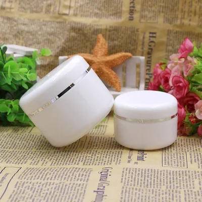 

sale Skin care cream hair pomade packaging cosmetic empty PP white plastic cream jar with lid,travel portable small container