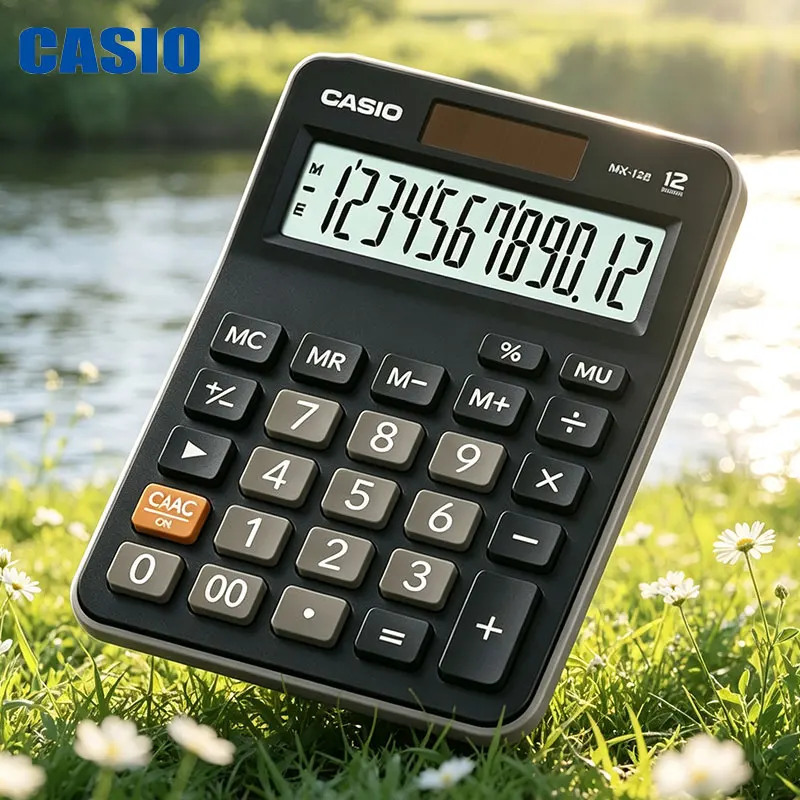 Casio MX-12B/120B GY/DY-120 business desktop calculator solar rechargeable office financial accounting computer