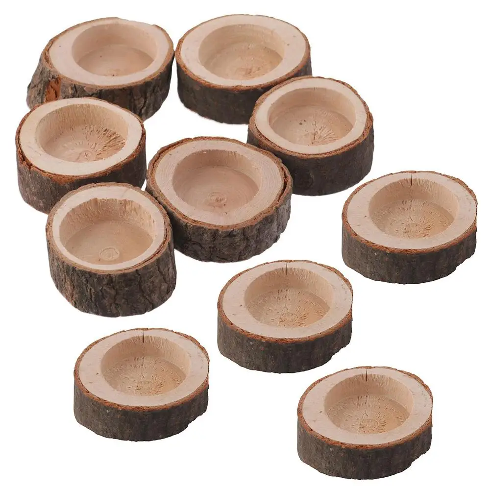 Xmas Decor Wood Wooden Tealight Tealight Candle Holder Votive Holder Candle Holders