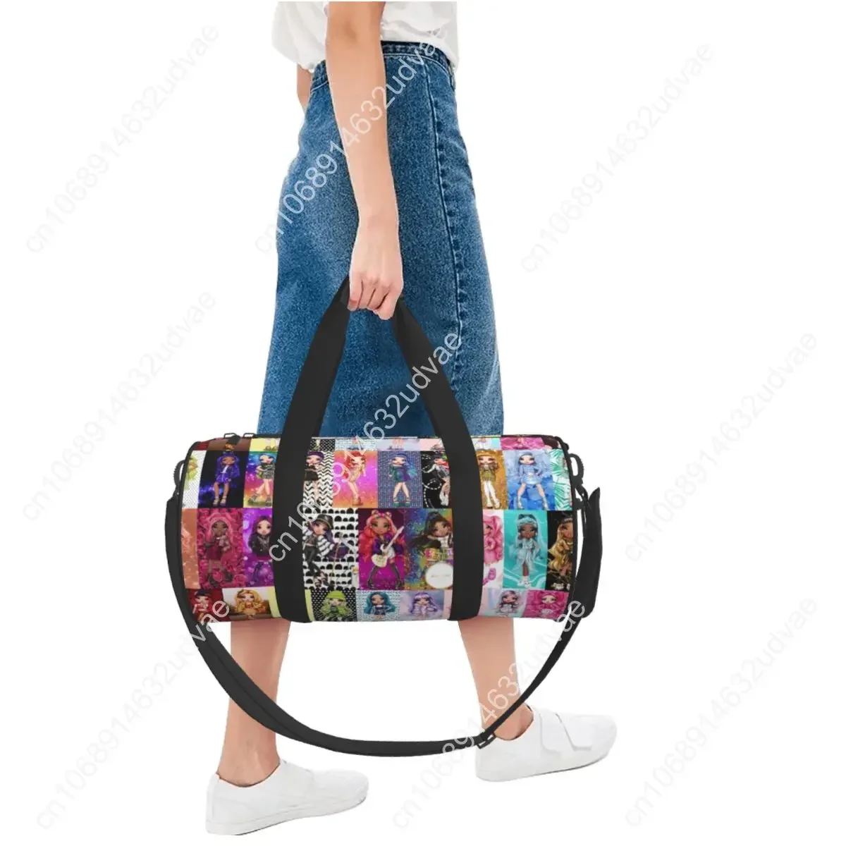Tas Olahraga Rainbow High Tas Olahraga Tahan Air Anak Perempuan Kawaii Tas Tangan Desain Renang Besar Tas Kebugaran Baru untuk Pria Wanita