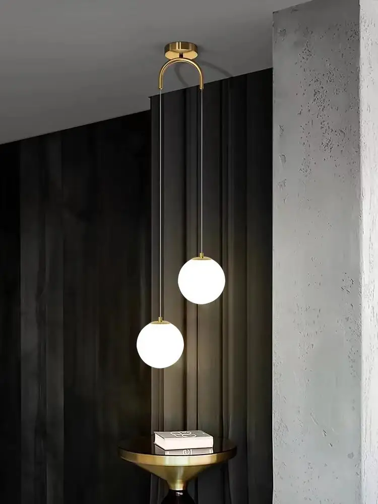 

Modern Glass LED Pendant Lights Nordic Dining Room Bedroom Gold Chandelier Fixtures Indoor Restaurant Bar Decor Hanging Lamp