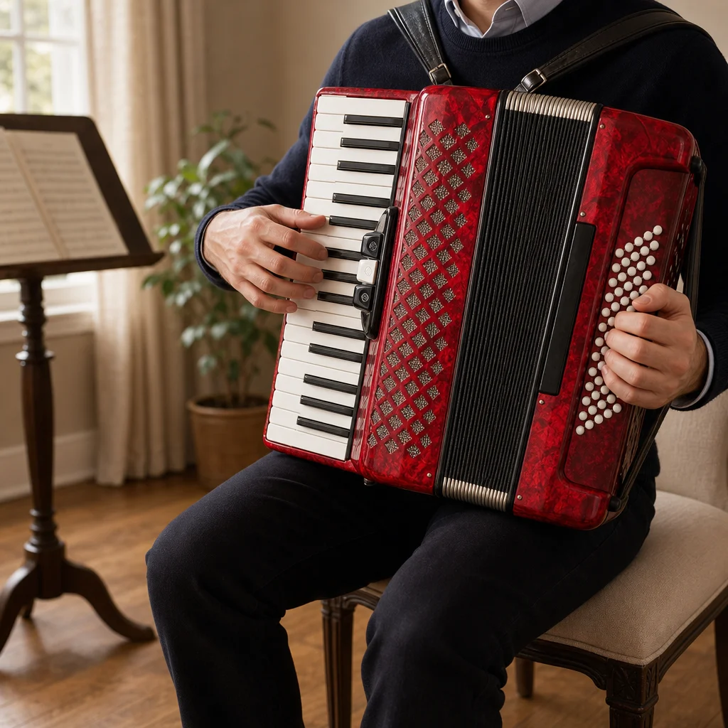 OEM LOGO Professional Accordion 25 Key 12 Bass Diatonic Wood Keyboard With Customizable Colors Portable Gig Bag