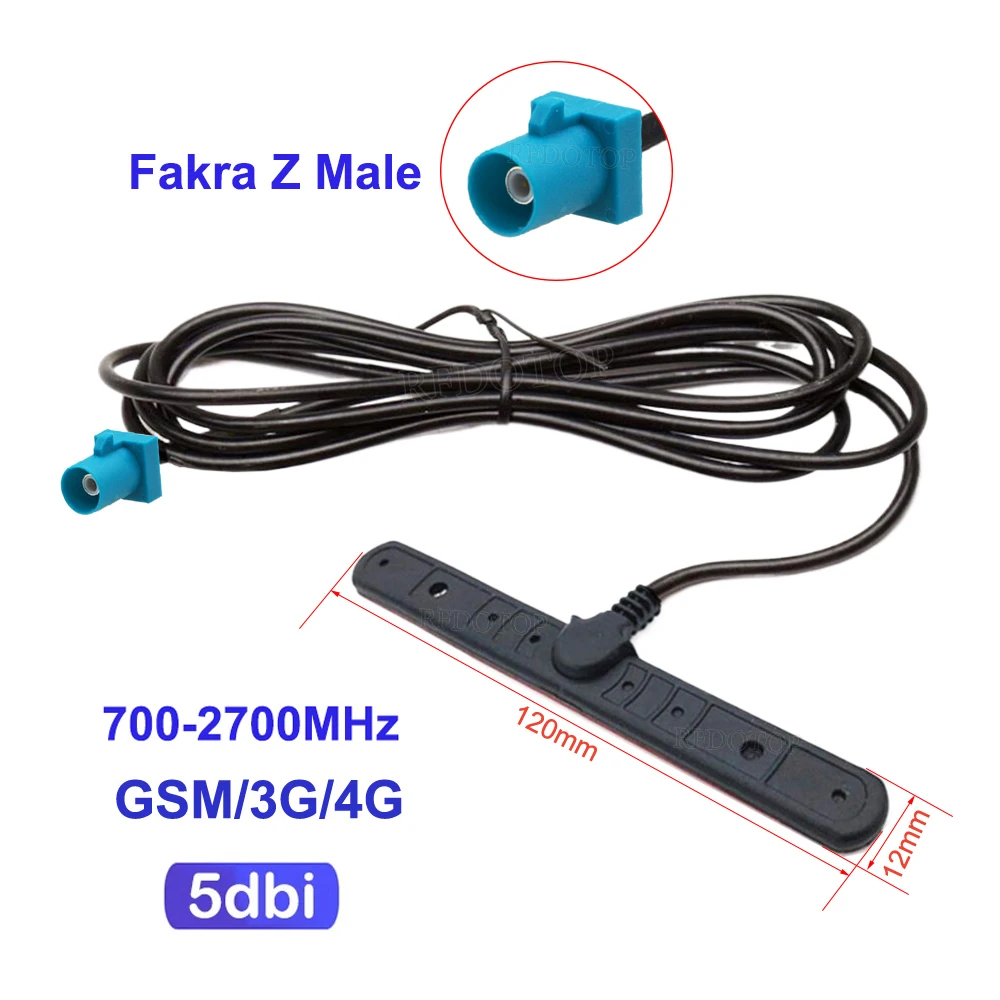 Universal Fakra Z Male/Z Female Connector T Type GSM 3G 4G Antenna 700-2700MHz 5dbi Antenna Extension Cable for Modem Router