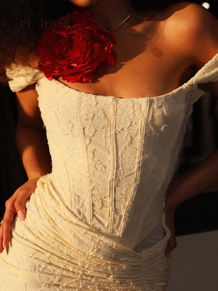 Beiyingni New Fashion Elegant Prom Long Dresses Women Plain Lace Fishbone Spaghetti Strap Night Club Bodycon Dress Ladies Robes