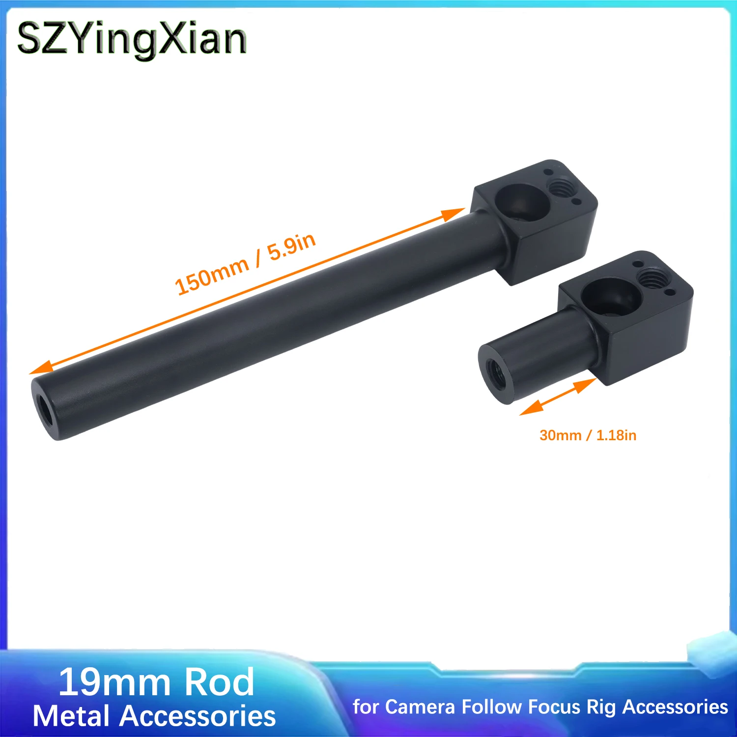 

Professional camera wireless focusing motor 19mm short slide rail, length 5CM/2in, fixed with 3/8 screws