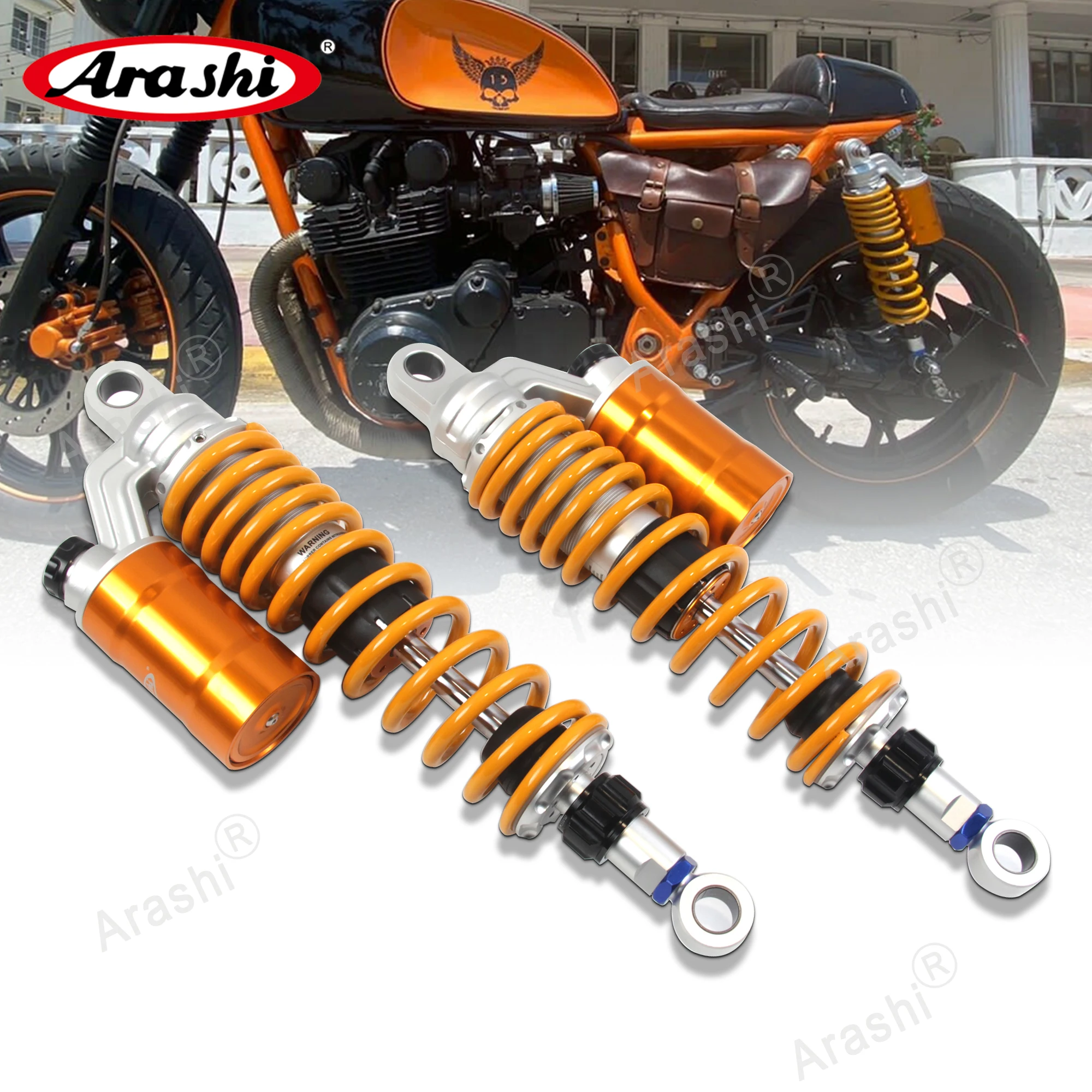 ARASHI For HONDA CB1000  Super Four 1992-1995 CB1300 2003-2019 Rear Shock Absorbers Adjustable Suspension Nitrogen Charged