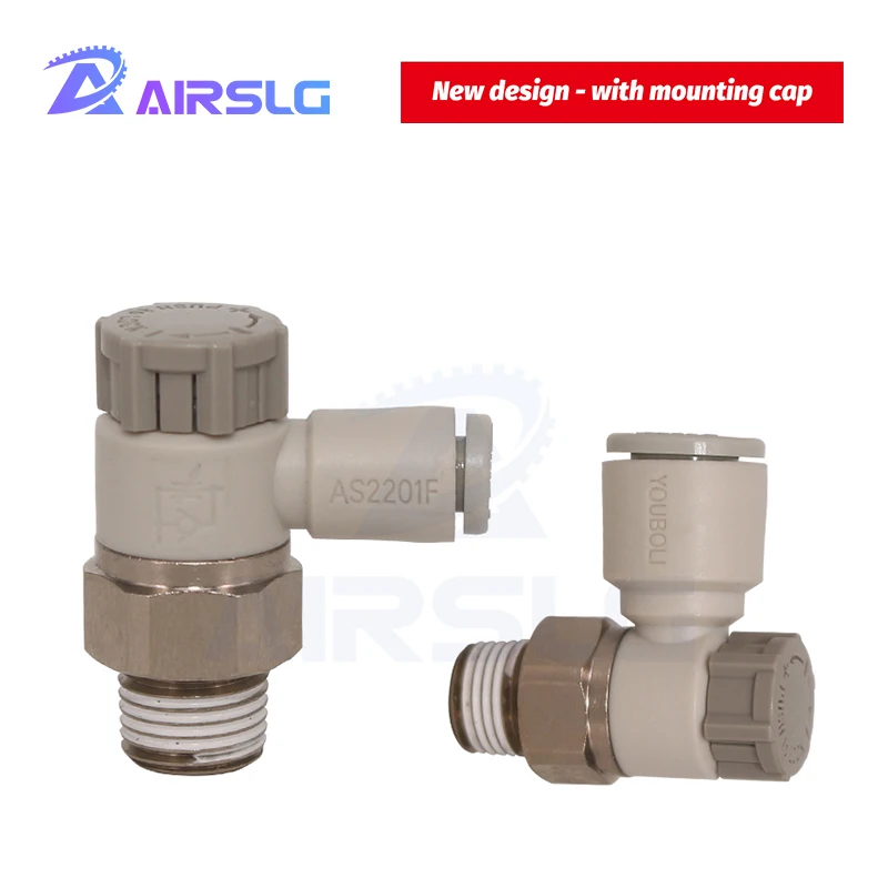 Speed Controller mit One-touch-Fitting AS1201F-M5-04A AS1201F-M5-06A AS2201F-01-04AS AS2201F-01-06SA AS2201F-01-08SA 01-10SA