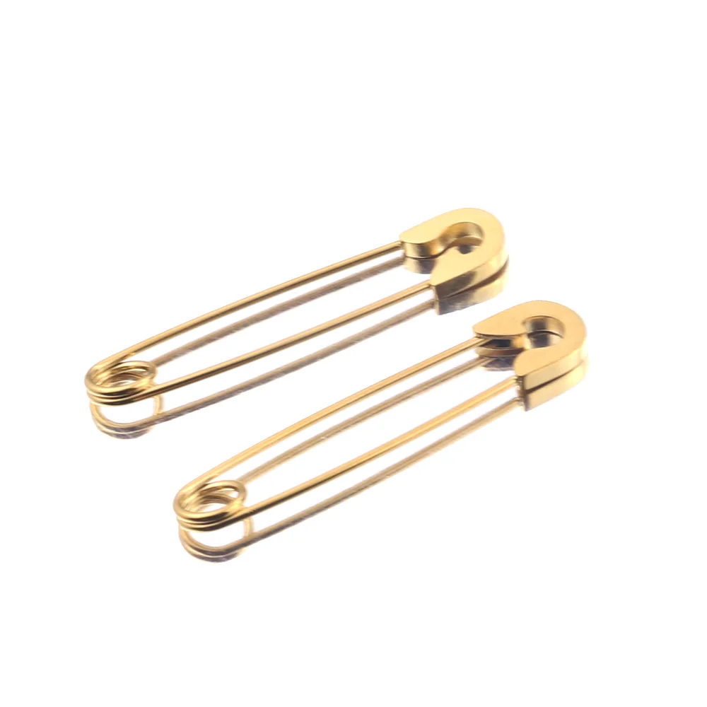 5pcs Safety Pin Stainless Steel Brooch Gold Plated Pins DIY Badge Craft Findings DIY Sewing Jewelry Making Supplies Wholesale