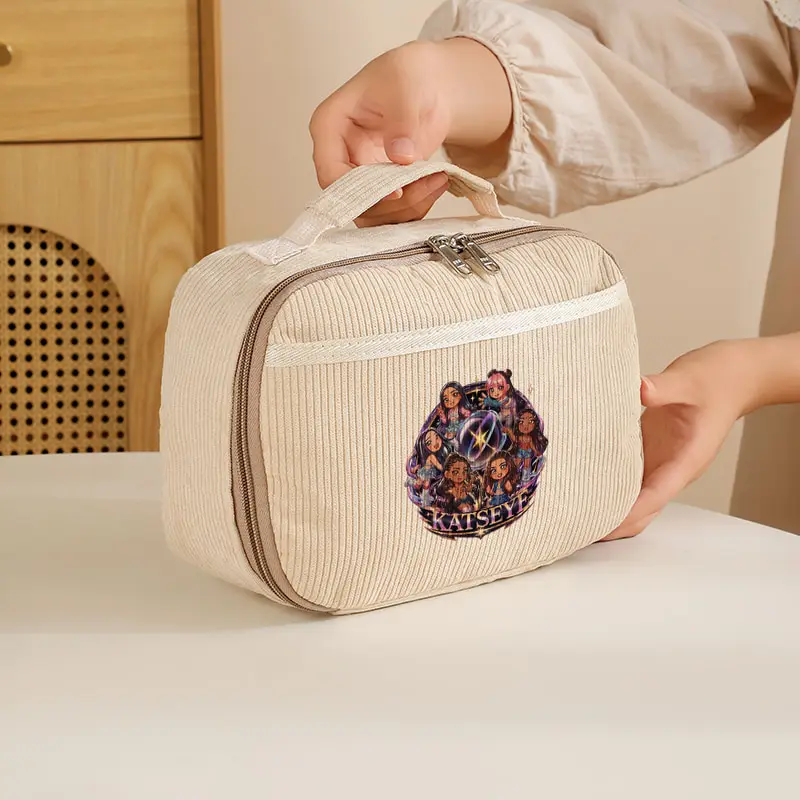 Tote Corduroy Insulated Bags KATSEYE World Tour Lunch Bags Suitable for School Work Camping and Everyday Use K-Pop Fan Gifts