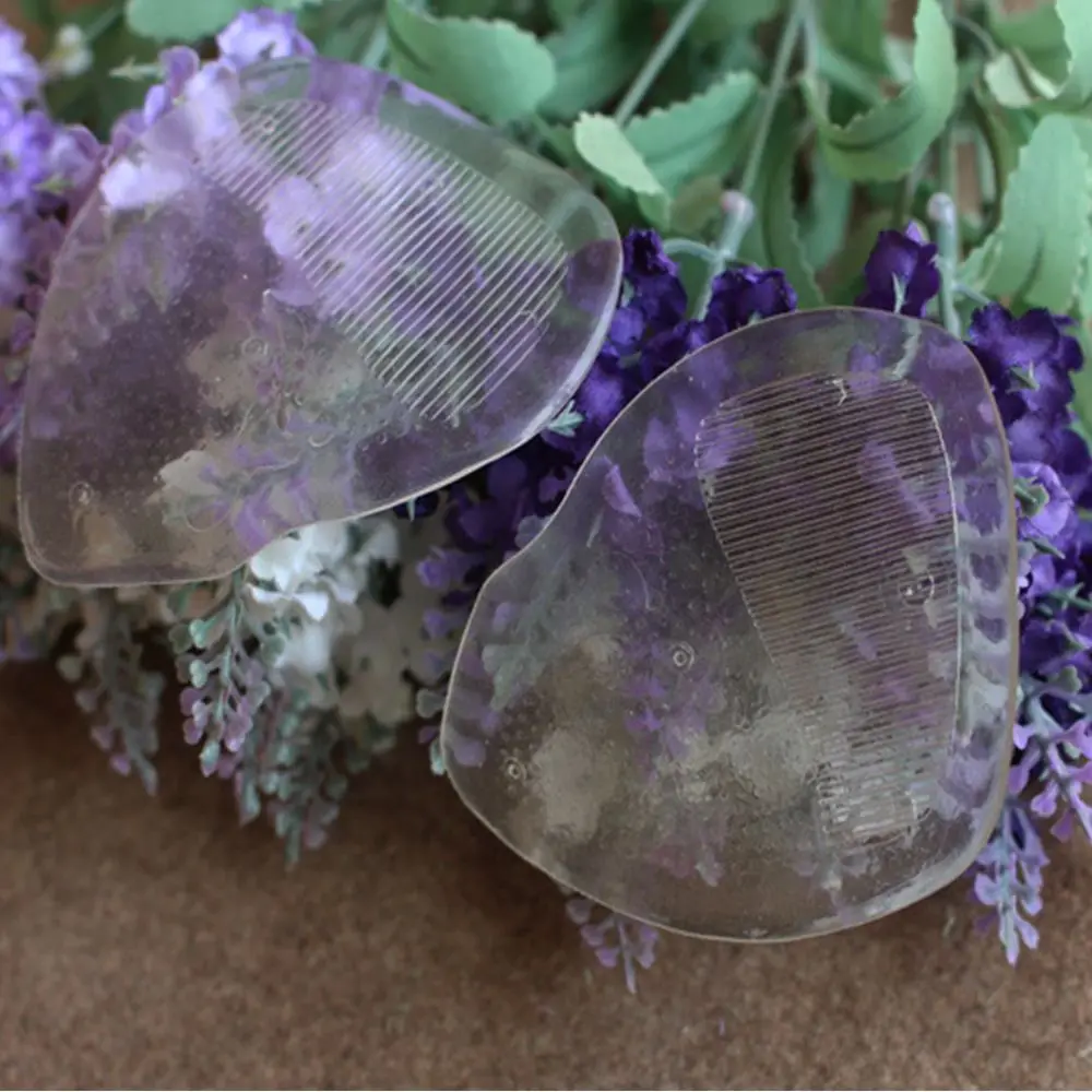 Sola meia palmilha cuidados elástico 1 par sapato gel almofada confortável sapato almofada silicone antepé