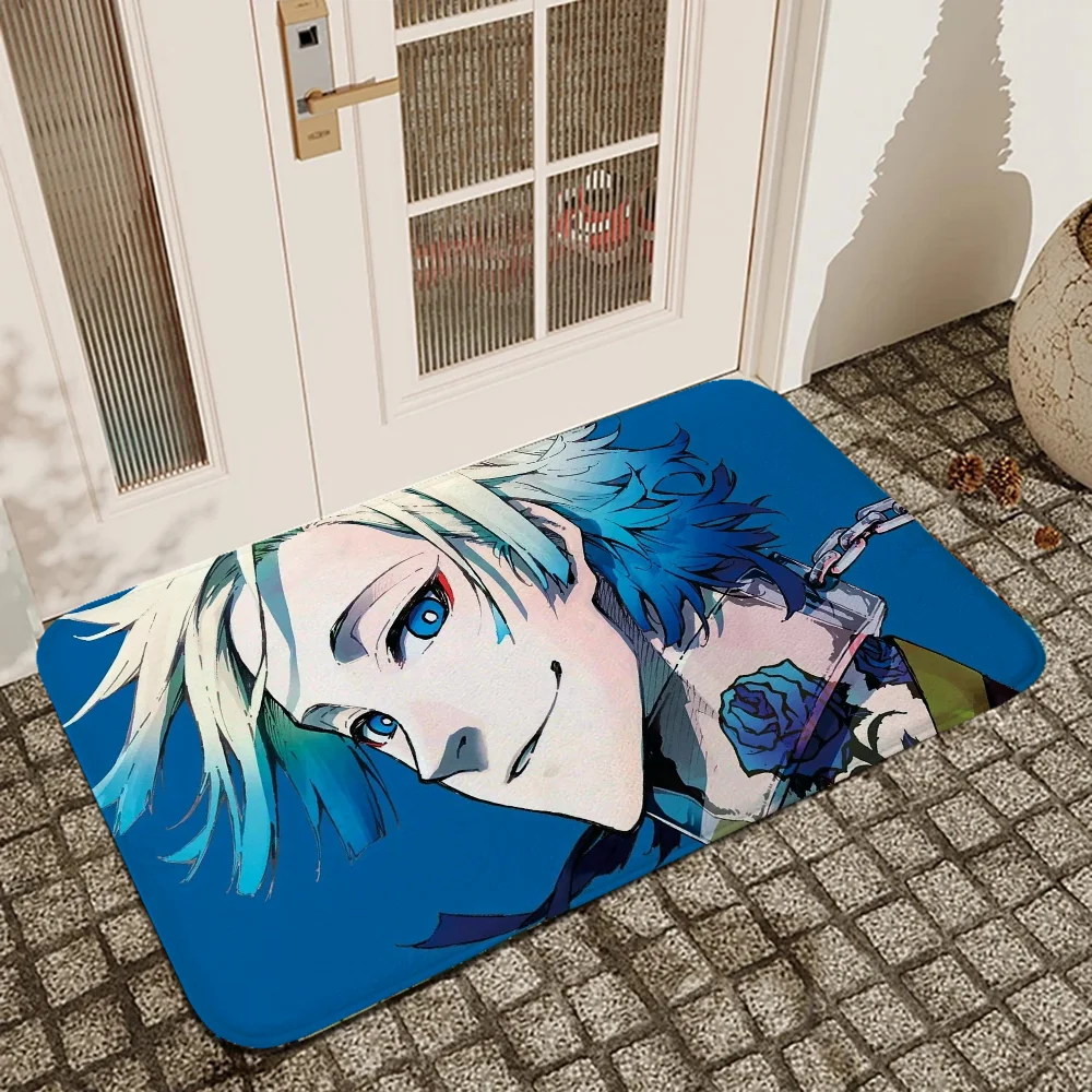 Blue Lock Doormat Outdoor Mat for Hallway on the Floor Decoration Home Decor Items Custom Door Carpet Room Rug Bathroom Mats