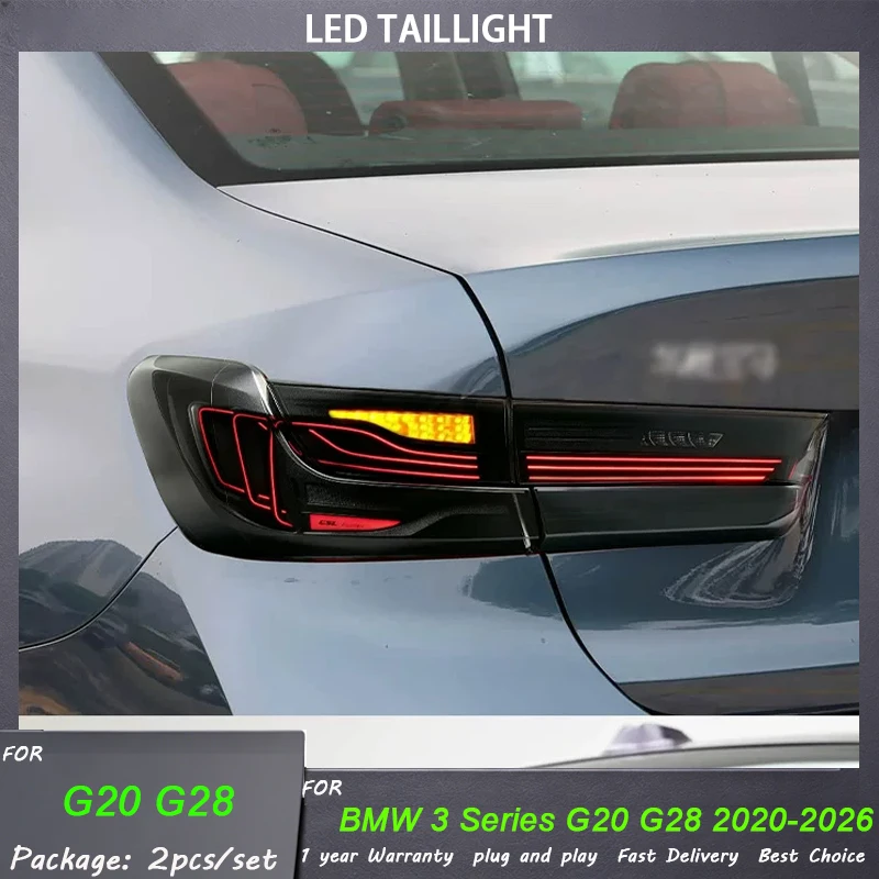 LED RGB Floating Style Tail Light Assembly For BMW G20 G28 3 Series 2020‑2026 Dynamic Turn Signal Brake Reverse Lamp Upgrade