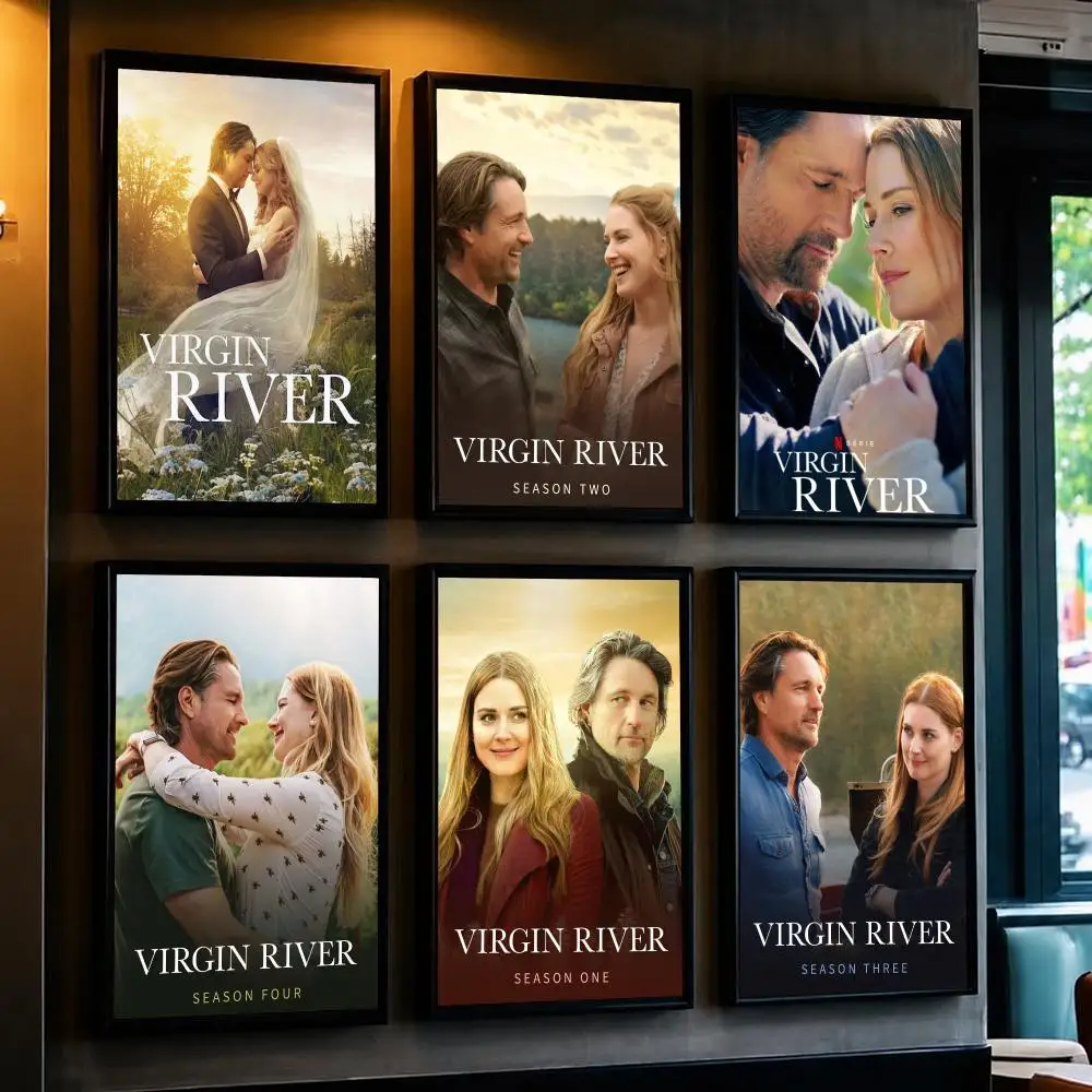 tv series V-Virgin River-R Poster Removable Wall Sticker for Home Cafe Bar Office Interior Decor