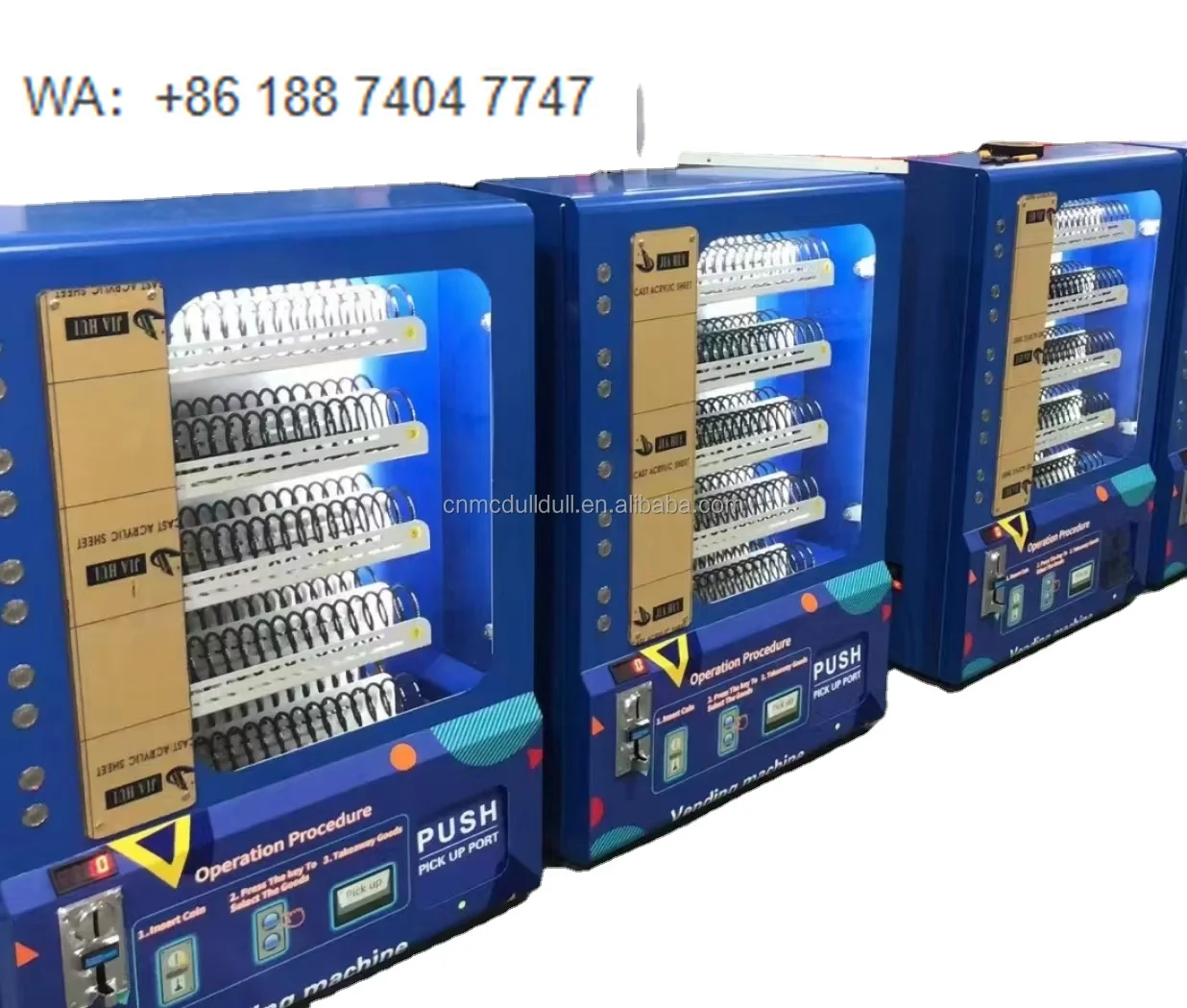 

Coin and Bill Operated Mini Wall Mounted Metal Vending Machine with English Interface for Entertainment Use