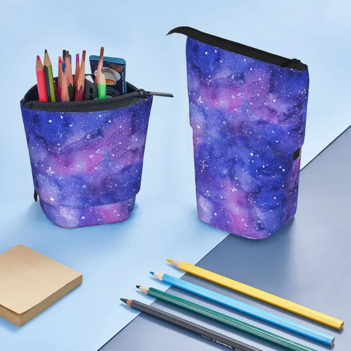 Space Galaxy Constellation Reversible Pencil Case for Students Gifts Pen Box Pencil Bag Stationery Supplies Pen Holder Bag