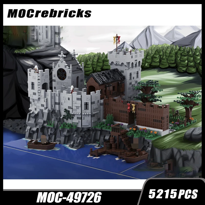 

Street View Architecture Series Moc Medieval Castle MOC-49726 Building Block DIY Model High Difficulty Education Brick Toys Gift