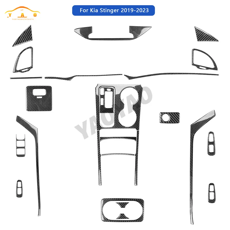 

Car Sticker For Kia Stinger 2019 2020 2021 2022 2023 Car Center Console Windows Control Shift Interior Trim Accessories