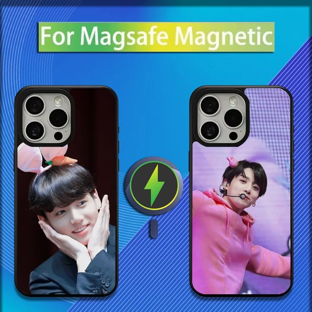 Kpop J-JungKookS-S Phone Case For iPhone 16,15,14,13,12,11,Plus,Pro,Max,Mini Magsafe Magnetic Wireless Charging