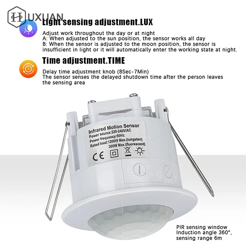 

1 Piece Light Switch Lampholder For LED Lamp Bulb Automatic ON/OFF AC220-240V PIR Infrared Body Motion Sensor Detector Lamp