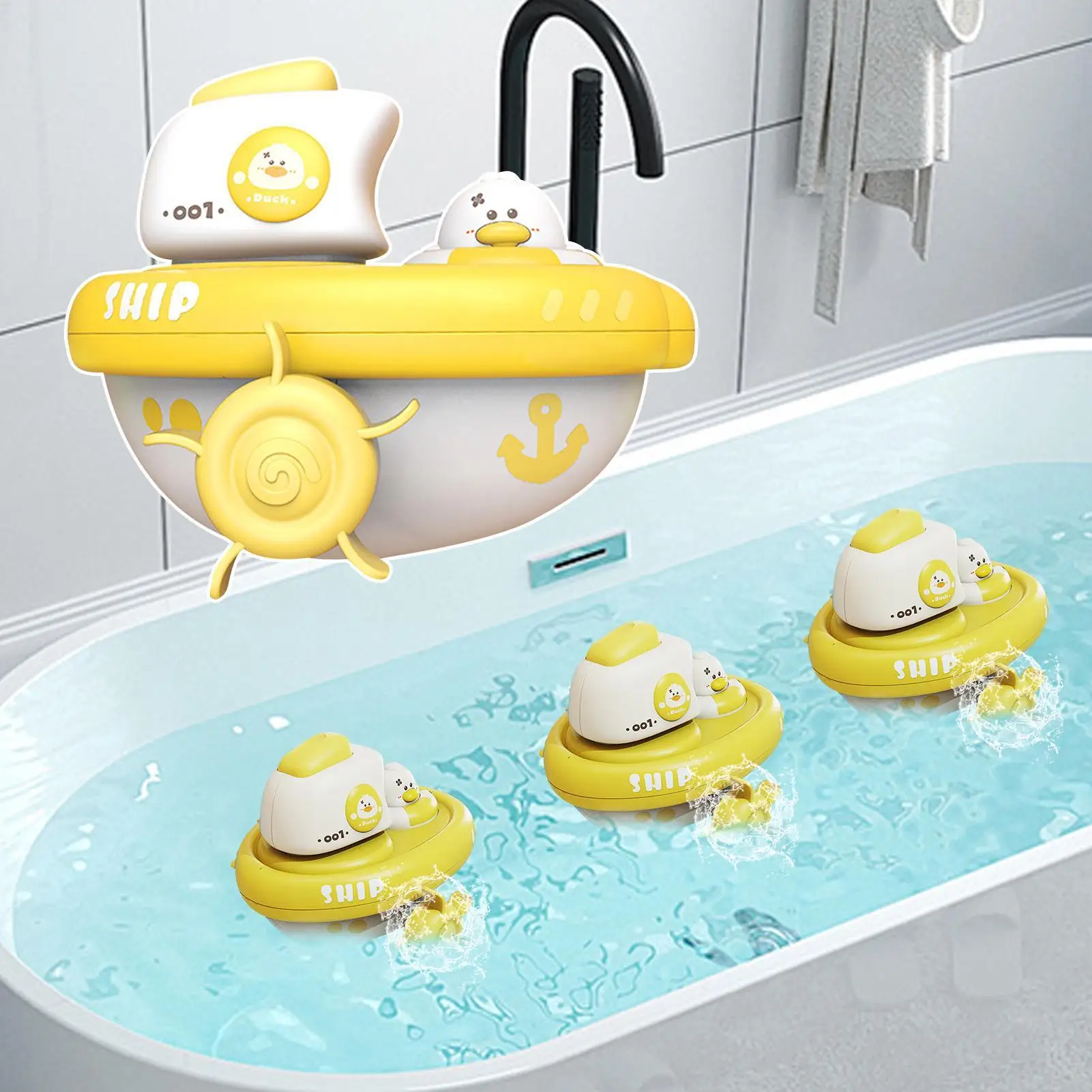 Jouet de bain bateaux baignoire voile jouet bateaux drôle interactif manivelle jeu de bain pour douche maison amusant plage garçons filles piscine intérieure