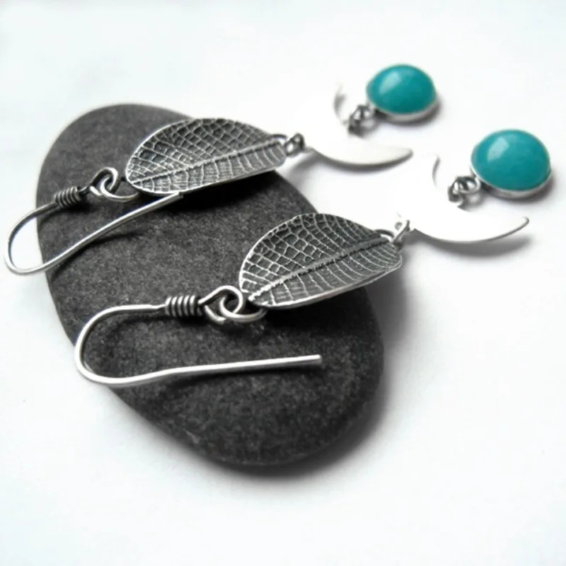 

Fashion Leaf Moon Earrings Women's Accessories