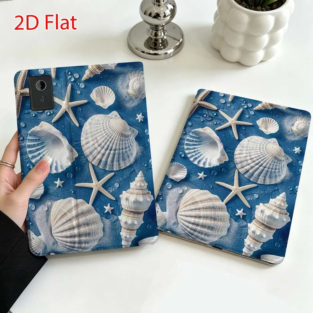 Seashell art pattern Soft For Lenovo Xiaoxin Pad Pro Tab P12 P11 11 13 11.2 inch K11 Plus Pen Tray Tablet Case
