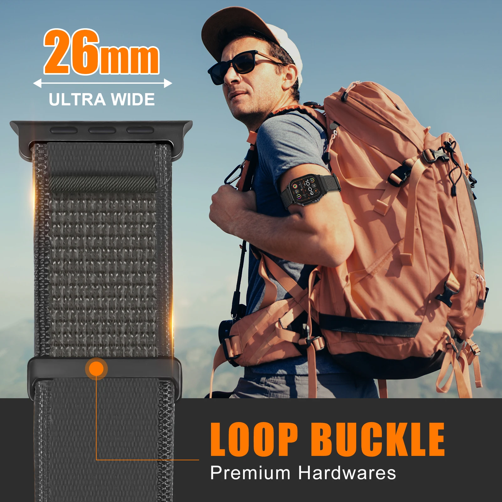 Trail Loop For Apple Watch Band Ultra 2 49mm 44mm 40 41 45 38mm Nylon Armband/Ankle Bracelet iWatch Series 9 8 7 6 SE S10 42mm 4