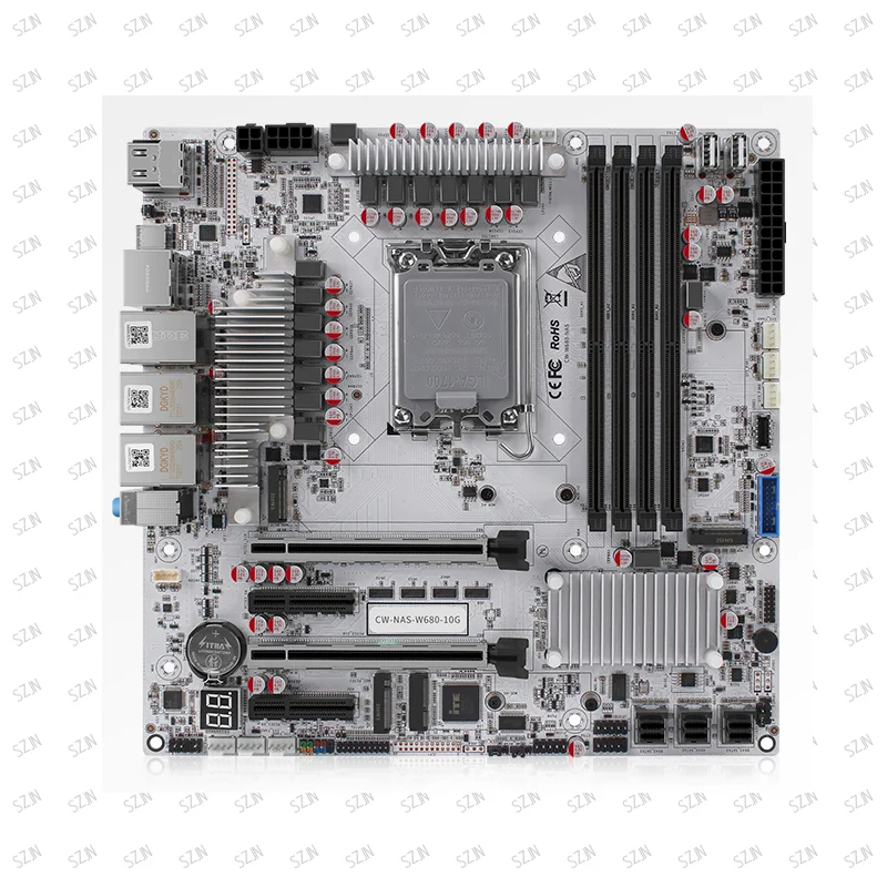 CWWK W680 Motherboard LGA1700 DDR5 Max 128GB Intel 12th 13th 14th Gen 10G LAN Dual 2.5G LAN Triple M.2 PCIe 5.0 x16 vPro